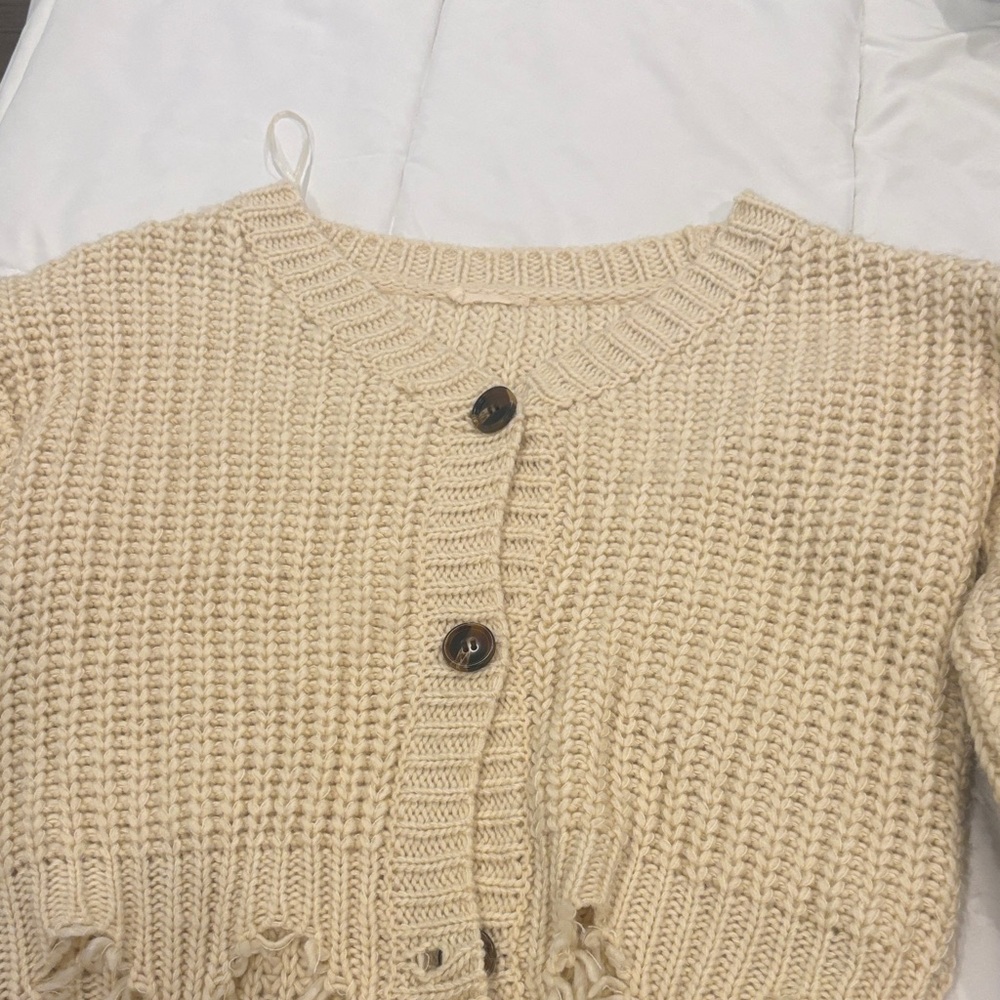 Billabong Cream Button-Up Cardigan